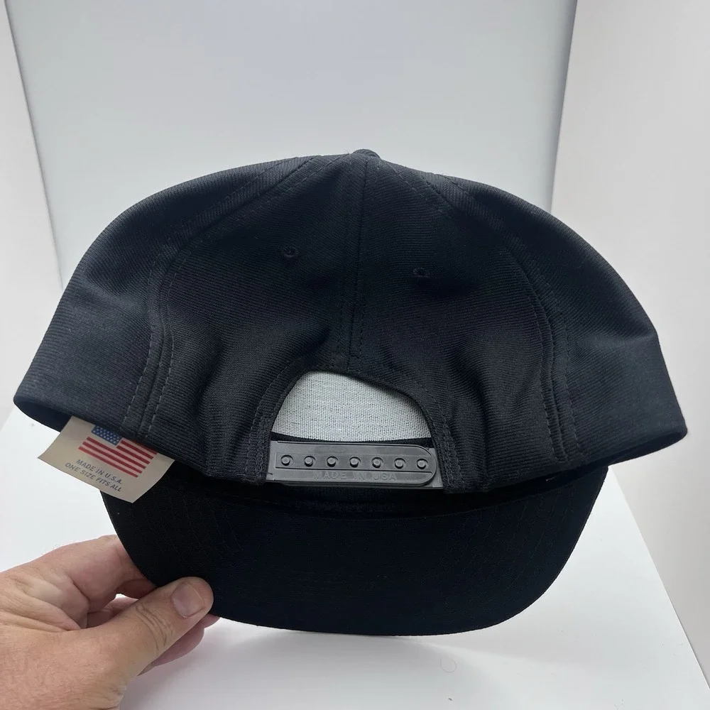 Vintage US Army Eagle Crest‎ Snapback Hat Cap Patch USA Military Black